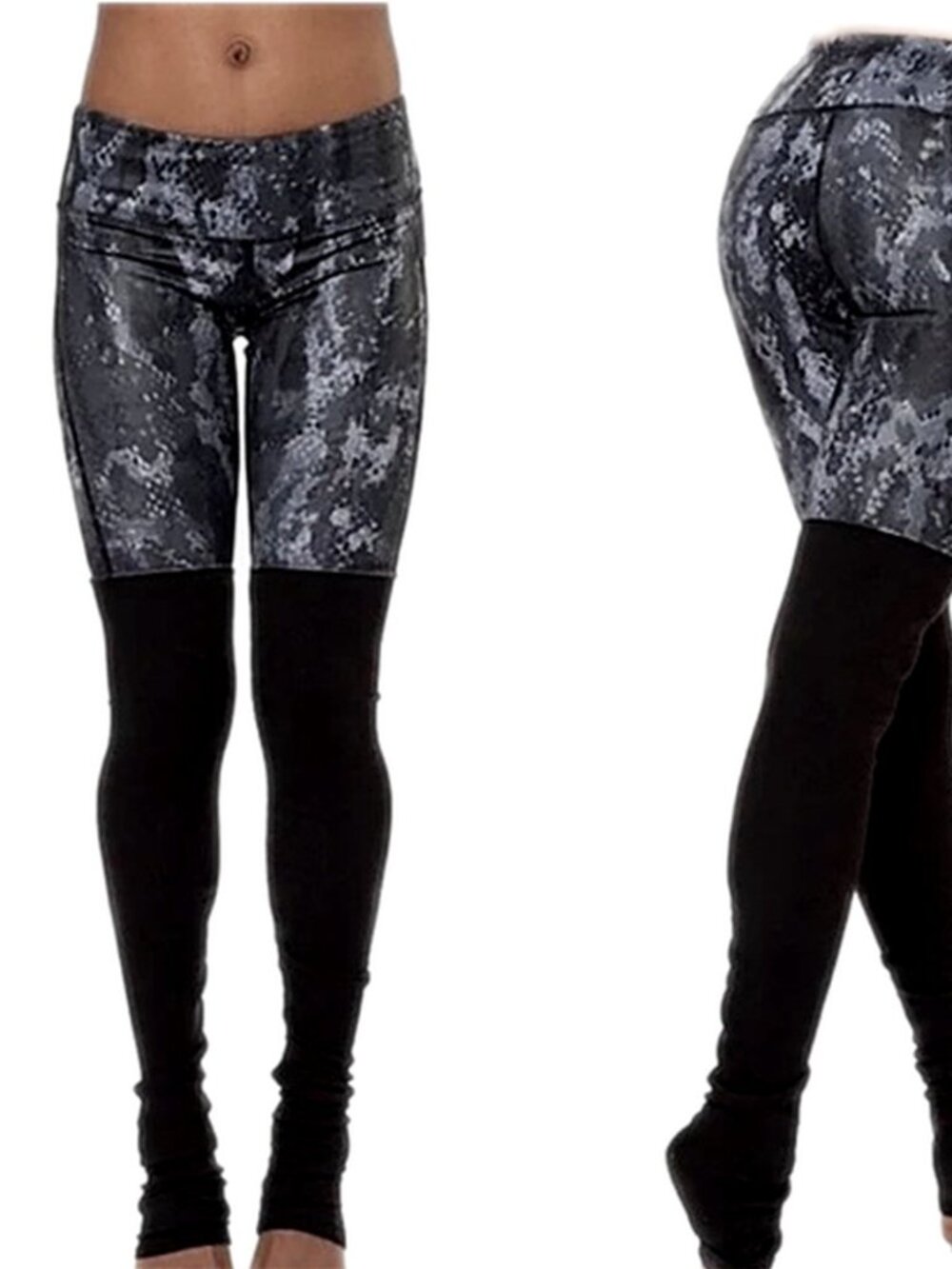 Alo Yoga Women’s Leggings Goddess Ribbed
Leggings Black Grey Phyton Print Large